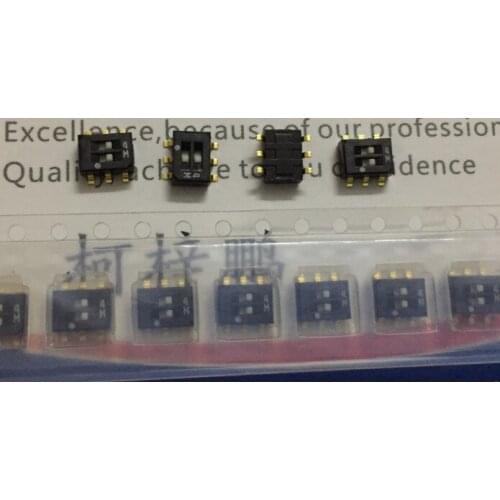 [VK] JAPAN COPAL CAS-D20TB1 microdialing switch SMD 2 bits 6 foot 6 pin 2 gear gold plated foot 1.75mm