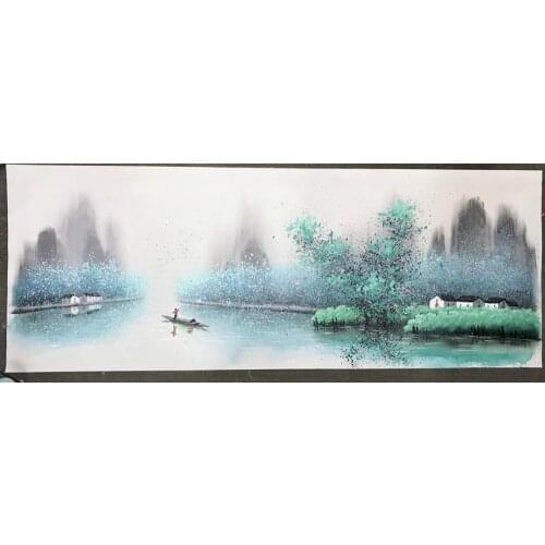 100% Hand Painted Modern Chinese Landscape Oil Painting on Canvas Abstract Canvas Painting Wall art Picture for Home Decoration