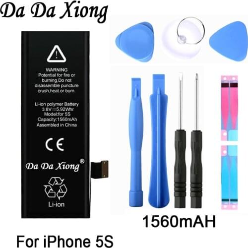 Original Da Da Xiong Battery For iPhone 5C 5S 5GS 1560mAh Real Capacity With Machine Tools Kit Replacement Batteries