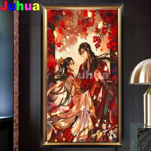 Diamond Painting Tian Guan Ci Fu Full Diamond Embroidery Pattern Rhinestones Cross Stitch Diamond Mosaic Fantasy Anime lovers