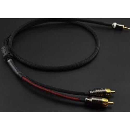 Grade fever Pure copper 3.5mm to RCA male/3.5 to Dual Lotus 1 point 2/one sub two Audio audio signal line