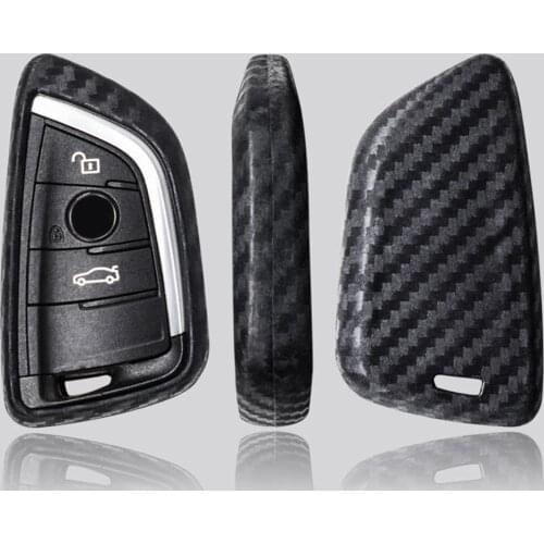 Auto Key Shell Carbon Fiber Protection Covers Car-Styling Case For Bmw New X1 X5 X6 5 Series 2014 2016 Holder Accessories