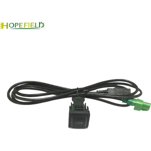 Car USB Adapter for RCD510 RCD310 CD Player Radio for Volkswagen Touran Bora Sagitar Cable Switch Button for Skoda Octavia Fabia