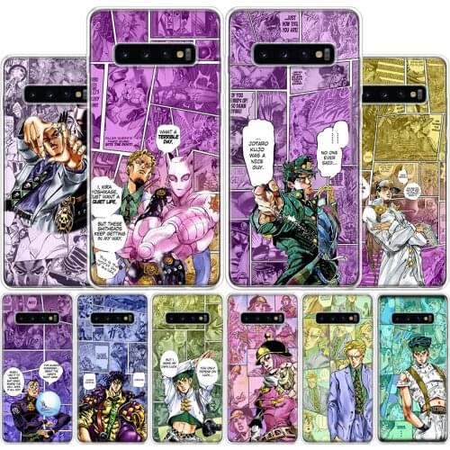 JoJo Bizarre Adventur Anime Cover Phone Case For Samsung Galaxy S10 S20 FE Ultra Note 10 9 8 S9 S8 Plus Pro Lite S7 S6 J4 J6 + C