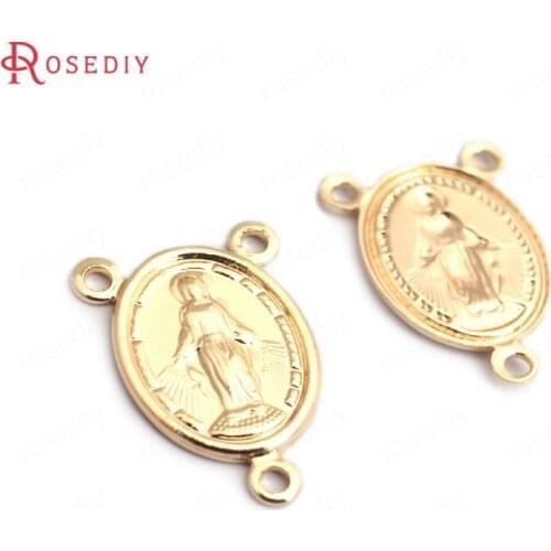 F021)10 pieces Oval 13x10.5mm 24K Gold Color Brass Character Charms Pendants High Quality Diy Jewelry Findings Accessories