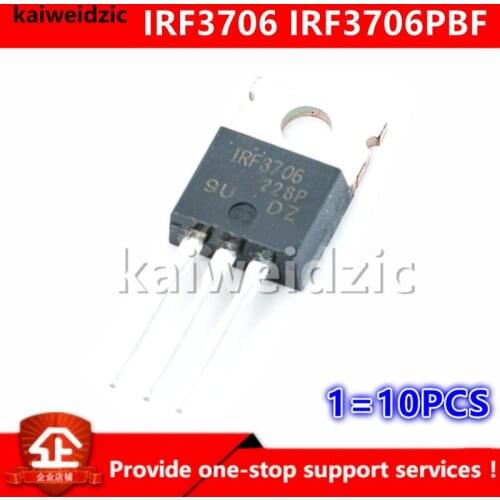 Kaiweikdic New imported original IRF3706 IRF3706PBF 20V 77A TO-220 N-Channel MOS FET triode triode Integrated circuit chip