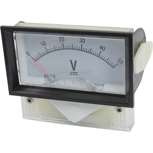 Class 2.5 DC 0-50V Voltage Panel Gauge Meter Voltmeter 85C17