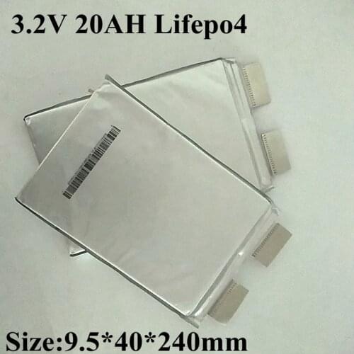 8pcs Lifepo4 Battery Prismatic Pouch 3.2V 20AH DIY 36V 48v 72v Battery Pack for EV Solar Energy Power Tools Toys Model Aircraft