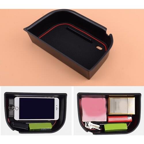 Inner Armrest Storage Glove Box Stowing Tidying Organizer Black Car Accessories Fit for Nissan Navara NP300 2015 2016 2017 2018