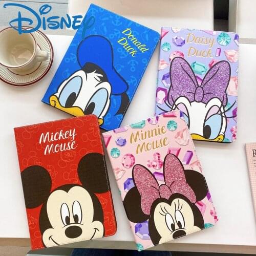 Disney Mickey Leather Tablet Protective Case For iPad Air 1 2 3 Mini 4 5 Pro 2017 2018 2019 2020 10.9 12.9Cover High Quality Bag
