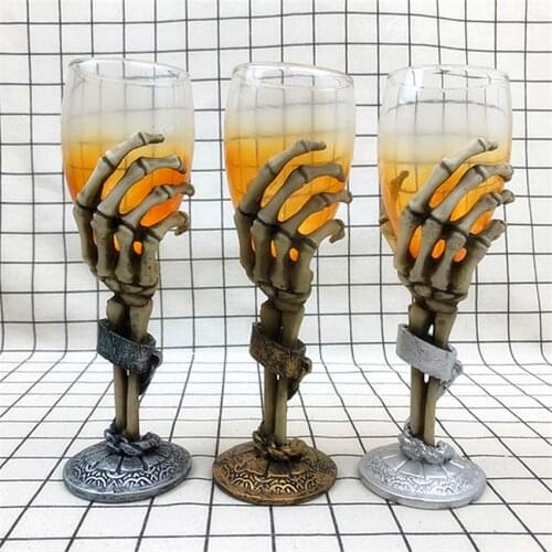 Creative Ghost Claw Hand Glass Goblet Personality Ghost Head Skull Head Paw Whiskey Beer Wine Glass Simulation wine glass