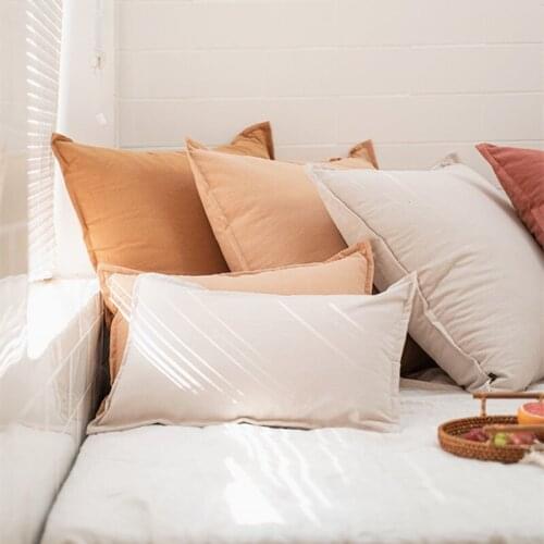 Cilected 100% Cotton Pillow Cover Without Core Office Sofa Decorative Pillow Cushion Cover 60X60Cm Large Pillowcase