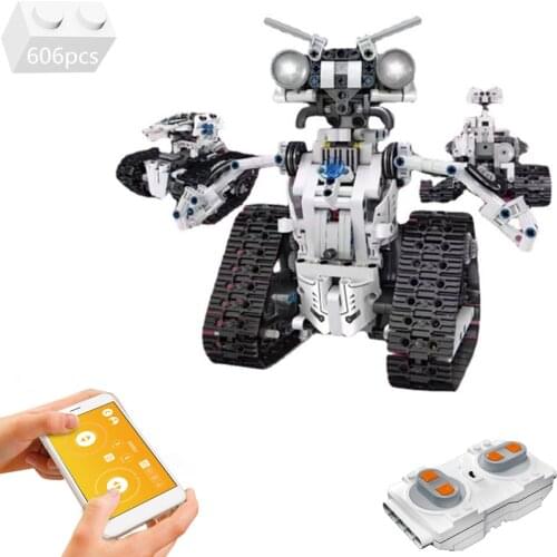 2021 NEW High-Tech The APP RC Control Power Transbot Robot Model Kit Building Blocks Bricks Kids Toys For Children Birthday Gift