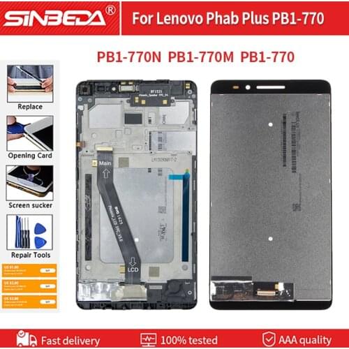 Original For Lenovo Phab Plus PB1-770N PB1-770M PB1-770 LCD Display Touch +Screen Digitizer Assembly Replacement Parts