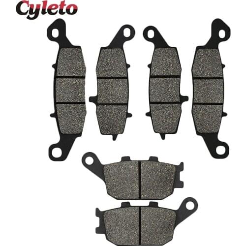 Cyleto Motorcycle Front and Rear Brake Pads for Suzuki SV400 2003-2005 SV650 2002-2013 DL650 V-Strom 2004-2019 DL1000 2002-2012