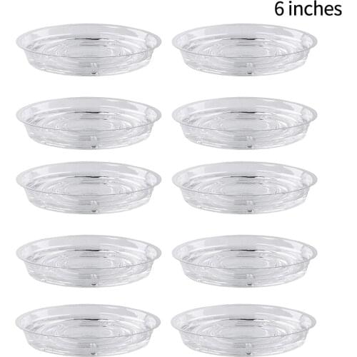 10Pcs Plastic Garden Flower Plant Saucers Tray Base Indoor Outdoor Accessory Plastic Saucer Base Round Plant Flower Pot