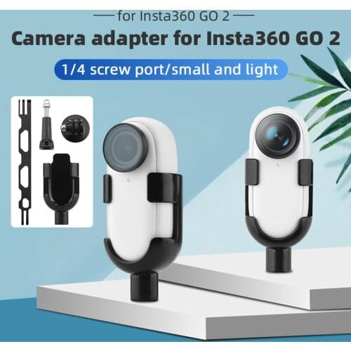 Plastic Camera Mount Adapter Bundle Frame with Aluminum Alloy Extension Arm for Insta360 Go 2 Action Camera Accessories