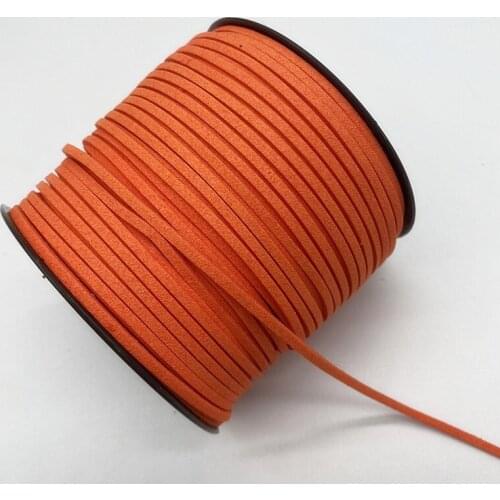 3mm 5yards Flat Faux Suede Braided Cord Korean Velvet Leather Handmade Thread String Rope For DIY Jewelry Making Supplies #21