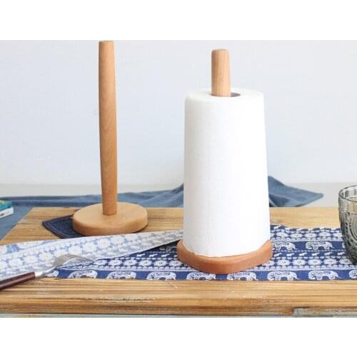 Durable Wooden Paper Towel Holder Desktop Tissue Paper Holder Home Decor Dining Kitchen Toilet Roll Paper Holder