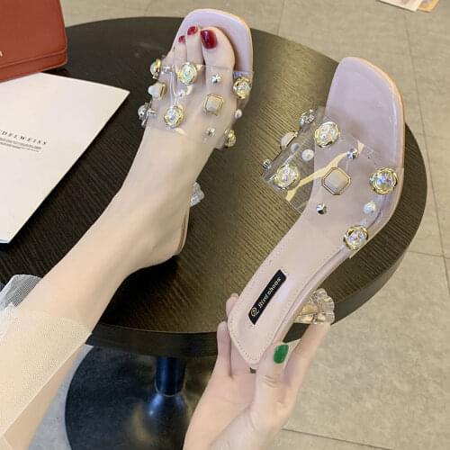 Women Slippers Transparent PVC Sandals Crystal Cup High Heel Sexy Casual Shoes Female Open Toe Transparent Slippers