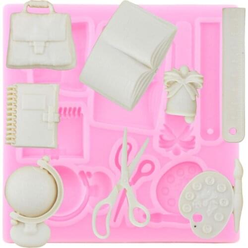 3D Craft Book Globe Silicone Molds Learning Tool Fondant Mold Cake Decorating Tools Candy Polymer Clay Chocolate Gumpaste Moulds