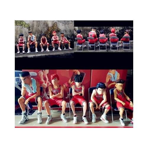 Slam Dunk GK Xiangbei Five Tigers Sakuragi Flower Road Rukawa Maple Bench Scene Hand Doll Model Decoration