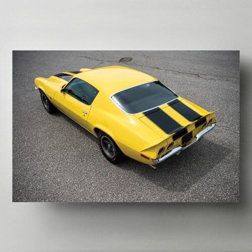 Modern Wall Art Picture Canvas Painting Vehicle 1970 Camaro Z28 Classic Car Print Supercar Posters for Living Room Decor