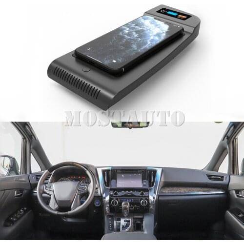 The Phone With QI Wireless Charging For Toyota Alphard Wireless Car Charger Phone Charger Center Console 2015-2020