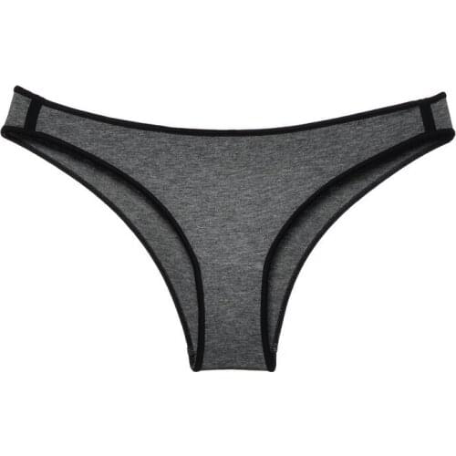 Cotton womens panties low waist underwear briefs half pack hip solid color thongs high elastic buttocks