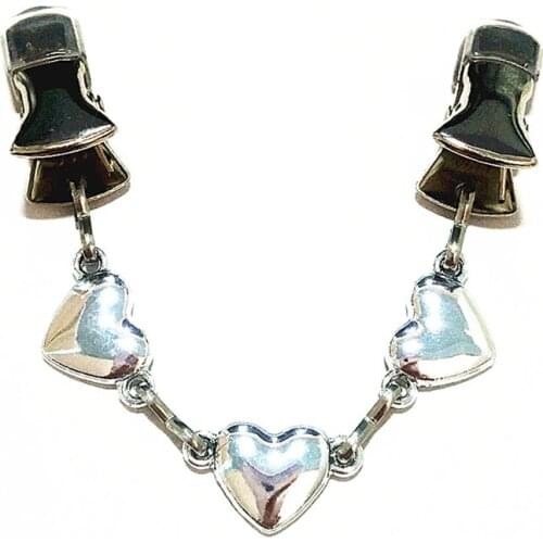 Cute Heart Shawl Cardigan Closure Clip Clothes Brooch Holder Women Girls Sweater Cinch Guard Clamp