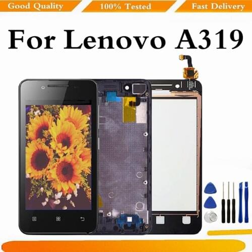 For Lenovo A319 LCD Display + Touch Screen Digitizer Assembly For Lenovo RocStar Glass Panel Sensor Replacement Parts