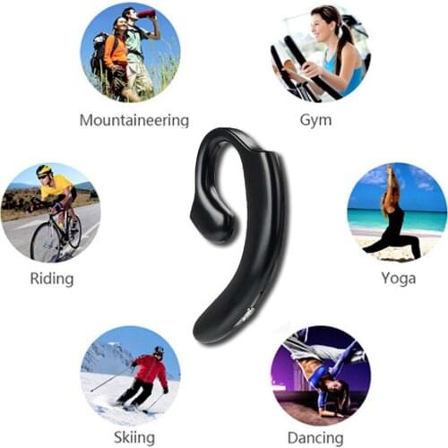 1PC C7 Earphones Bone Conduction Ear Hook Wireless Bluetooth Earphone Stereo Earphones With Micophone Wireless Earphones