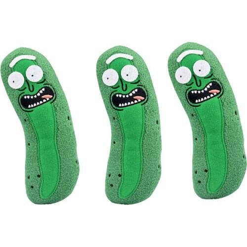 1PC Cute Pickle Rick 20cm Plush Stuffed Doll Funny Soft Pillow Face Stuffed Doll Toys For Girls Boys Birthday Gifts Kids