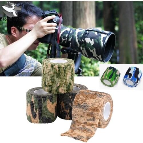10PCS 5cmx4.5m Outdoor Tactical Hunting Shooting Tool Camouflage Stealth Tape Bandage Waterproof Airsoft Durable Wrap