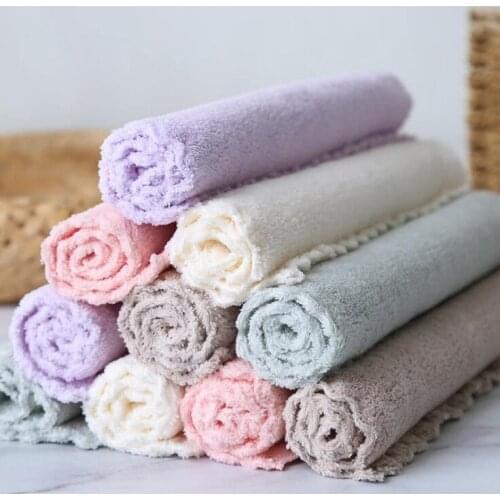 10Pcs/Lot Wholesale Microfiber Towel Super Soft &Quick Drying Face Hand Towel Cleaning Kitchen Towel Washcoth Size 25x25cm