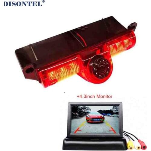 HD Car Brake Light Rear View Camera for Chevrolet Express GMC Savana Cargo VAN Backup Reverse Camera With 4.3" LCD Monitor