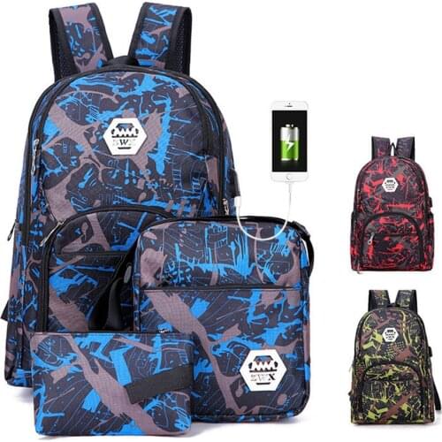 3pcs Camouflage Printing School Bags For Teenager Girls Boys Bookbag Lightweight School Backpacks Travel Bag large Shoulder Bags