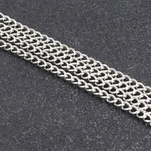 5 Meter 5 Size White K Antique Bronze Color Bracelet Necklace Extended Ring Chain For Jewelry Making Diy Wholesale Supply