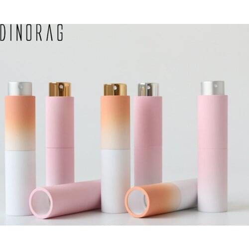 8ml Mini Perfume Spray Bottle Gradient Color Portable Refillable Liquid Empty Bottle Packing Atomizer Cosmetic Container Travel