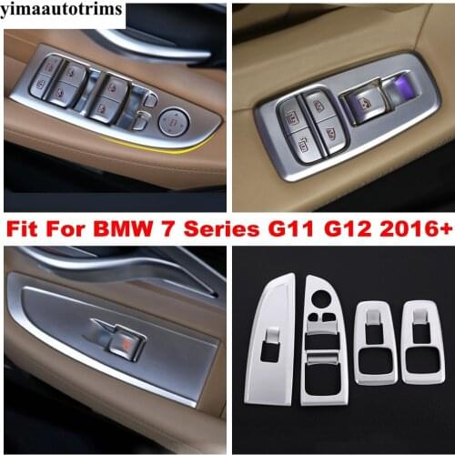 ABS Matte Car Window Lift Door Armrest Glass Button Switch Panel Cover Trim Accessories Fit For BMW 7 Series G11 G12 2016 - 2020