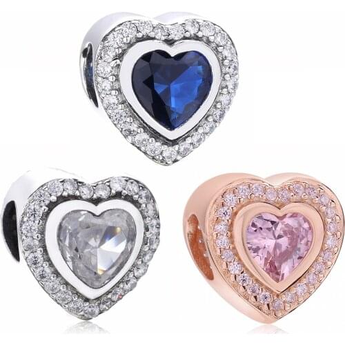 Ajax Real 925 Sterling Silver Heart Beads Decoration Charms For Womens Bracelet Bangles Bijoux Femme Luxury Jewelry Accessories