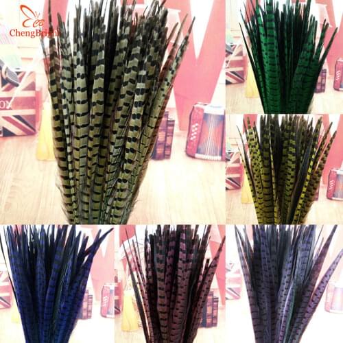 CHENGBRIGHT 50 Pcs 40-45CM/16-18inch Natural Pheasant Tail Feathers DIY Jewelry Wedding Decorations Feather Pheasant Plume