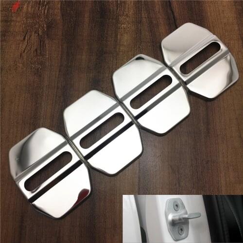 Door Lock Buckle Cap Trim 4PS For Mercedes Benz E Class E200 E300 E400 Benz W213 2016 2017