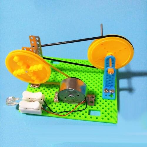 Feichao DIY Science Hand Crank Generator Apparatus Kids Children Mounted Assembled Kits Teaching Physics Experiment