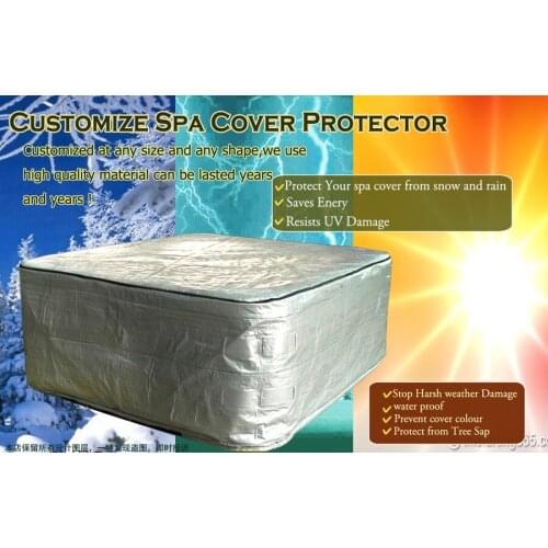Hot tub cover guard, size 244cmx244cmx90cm 96x96x35inch and spa cover protector, can customize at any size and shape