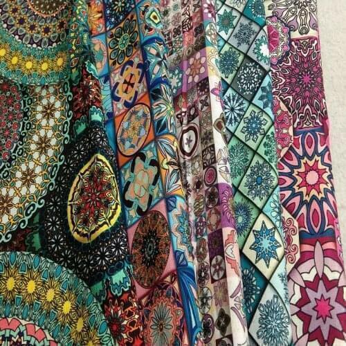 Grceful 5pcs 30x25cm African Geometr Patterns Printed Cotton Fabric 30x25cm Africa Fabric Patchwork Small Size Bundles For DIY