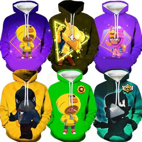 Games Shark Leon Star, Childrens Wear Kids Hoodie Shooting Game 3d Sweatshirt Browlers Boys Girls Tops Hoodies Teen Clothes