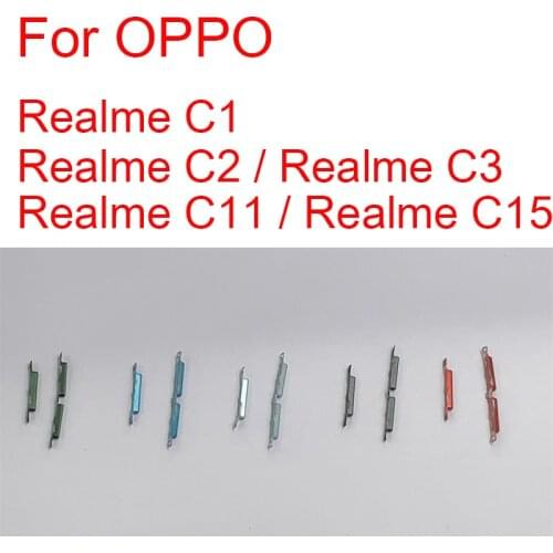 Power On / Off &Volume Up / Down Side Button Flex Cable For OPPO Realme C1 C2 C3 C11 C15 Power Volume Side Key Replacement Parts