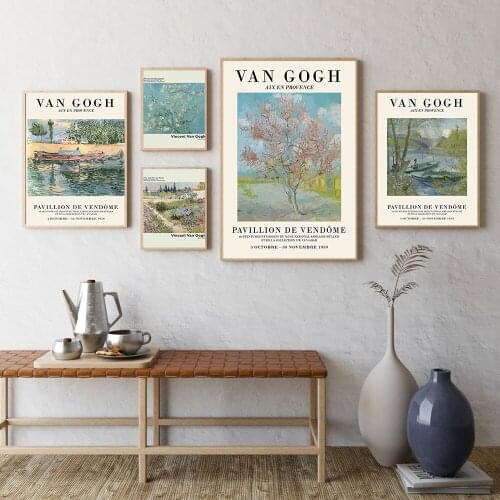 Van Gogh Works Landscape Canvas Print Retro Painting Vintage Poster Wall Pictures for Living Room Classic Artist Art Home Decor