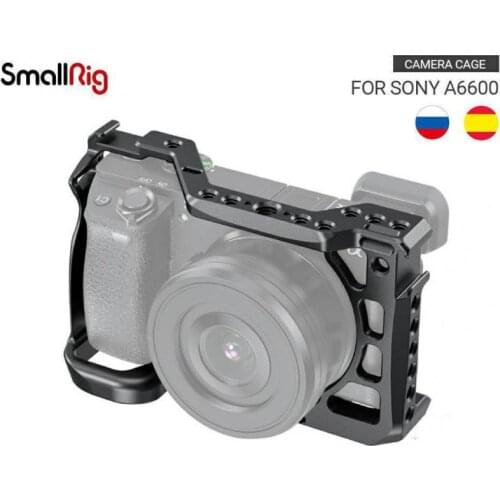 SmallRig A6600 Camera Cage for Sony A6600 With Cold Shoe Mount 1/4 Thread Holes for Microphone Flash Light DIY Options 2493